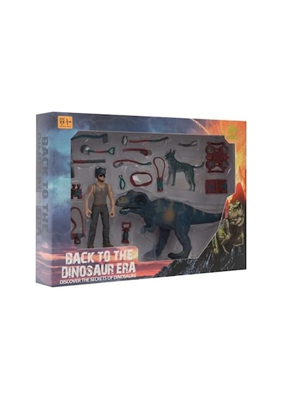 Mey İthalat Kadın Figürlü Dinozor Set-mega