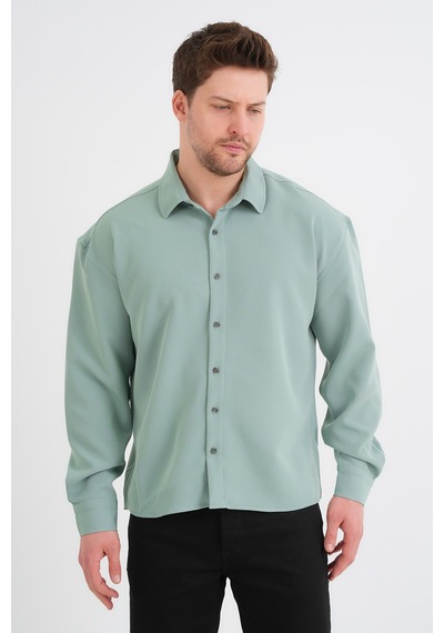 Redline Base Oversize Yumuşak Teri Emen Kolay Ütü Nefes Alan Erkek Gömlek Mint Redline Base Oversize Yumuşak Teri Emen Kolay Ütü Nefes Alan Erkek Gömlek Mint