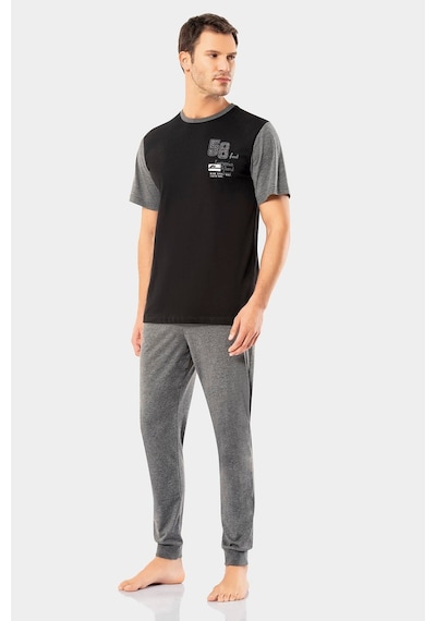 Erdem Siyah Erkek Yazlık Pijama Takımı 2023-04 Siyah