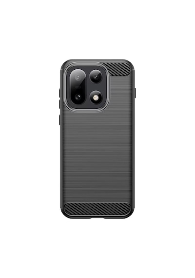 Microcase Oneplus 15 İle Uyumlu Brushed Carbon Fiber Silikon Kılıf - Siyah Al3332 Siyah