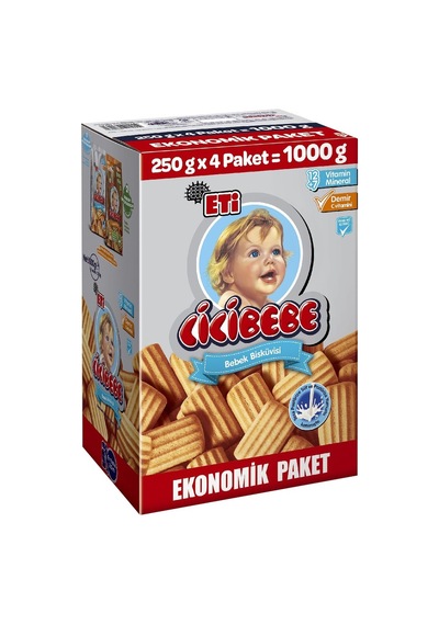 Eti Cicibebe 1 Kg Bebek Bisküvisi - Sütte Ve Meyve Suyunda Eriyen 2'li Ekonomik Paket - 2 Adet Tarı