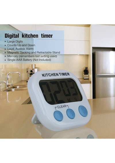 2'li Dijital Mutfak Timer Geri Sayım Saati Kuechenwecker Kısa Zaman Ölçücü Kitchen Manyetik Kro