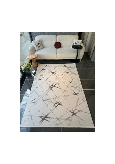 Merinos Vista %100 Akrilik Beyaz Gri Kesme Halı Yolluk Koridor Salon Halısı Geometrik Desenli 76590-95 Merinos Vista %100 Akrilik Beyaz Gri Kesme Halı Yolluk Koridor Salon Halısı Geometrik Desenli 76590-95