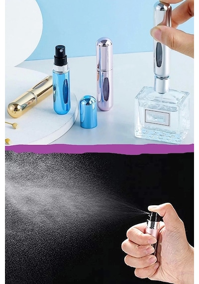 Doldurulabilir Mini Parfüm Şişesi Renkli Cep Sprey Parfüm Şişesi 4 ML