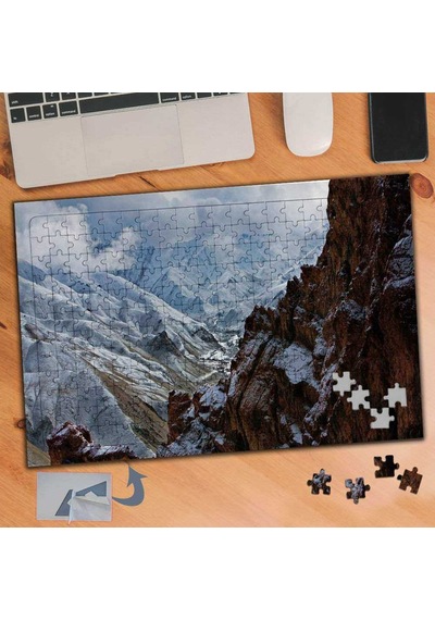 Karlı Dağlar Naturel Manzara 240 Parça Puzzle Yapboz Tablo-013