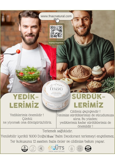 Fnac Doğal İçerikli Woody Guard Ter Kokusu Önleyici Erkek Krem Deodorant 50 ML