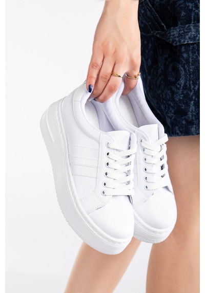 Erceka Kadın Spor Ayakkabı Sneaker Günlük Kullanıma Uygun Beyaz-siyah-kırmızı,mavi Bağcıklı Beyazabeyaz Erceka Kadın Spor Ayakkabı Sneaker Günlük Kullanıma Uygun Beyaz-siyah-kırmızı,mavi Bağcıklı Beyazabeyaz