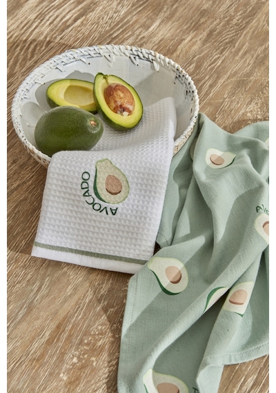 Karaca Home Avocado %100 Pamuk Mutfak Havlusu 2 Parça Yeşil - 200.22.11.0067