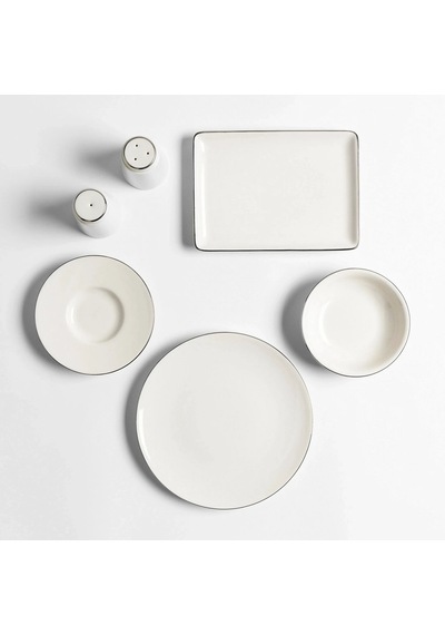 Elias Platin Pasta Tabağı 19 Cm Beyaz