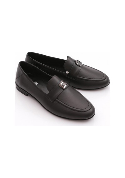 Dgn 505 Kadin Loafer Ayakkabi Siyah Napa