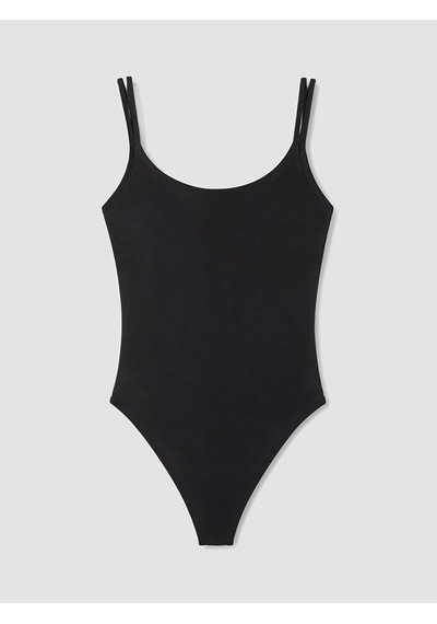 Lcw Vision Siyah U Yaka Kadın Bodysuit