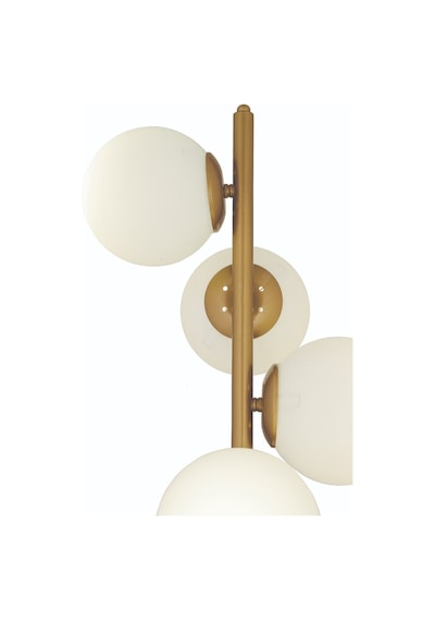 Uzel 5 Başlıklı Eskitme Modern Tasarım Metal Lambader