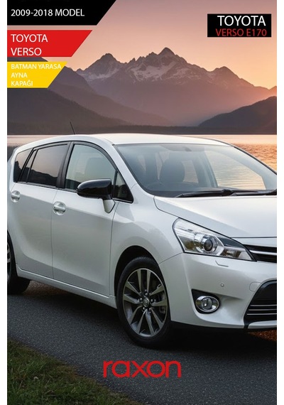 Toyota Verso 2009-2018 Batman & Yarasa Ayna Kapağı Parlak Piano Black Sport