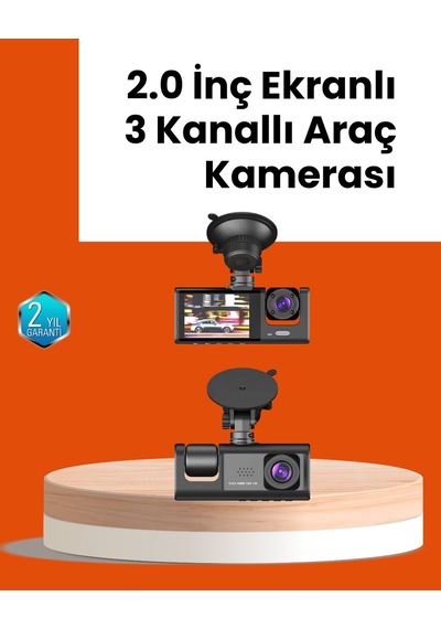 Full Hd Araç Kamerası Çift Yönlü Kayıt Ve Darbe Sensörü 48559270