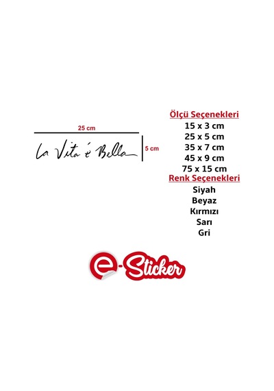 Hayat Güzeldir, La Vita E Bella Oto Sticker