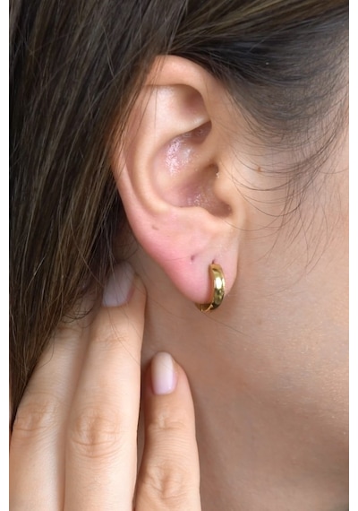 Ince 2,5 MM Bombeli Halka Unisex Erkek Çelik Küpe 3 Renk Mse6
