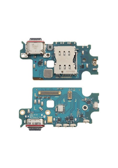 Teknonet Samsung Galaxy S22 Plus Uyumlu Şarj Soketi + Sim Kart Yuvası - Siyah -