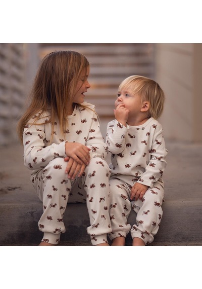 Antebies Organik Bej Rakun Desenli Beli Lastikli Uzun Kollu Erkek Çocuk Pijama Takımı Kahve Antebies Organik Bej Rakun Desenli Beli Lastikli Uzun Kollu Erkek Çocuk Pijama Takımı Kahve
