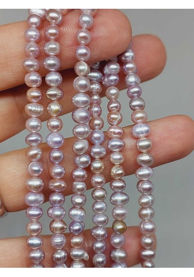 Yasamtohumu İnci Dizi Pembe Royal Quality 4mm 53334 Çok Renkli