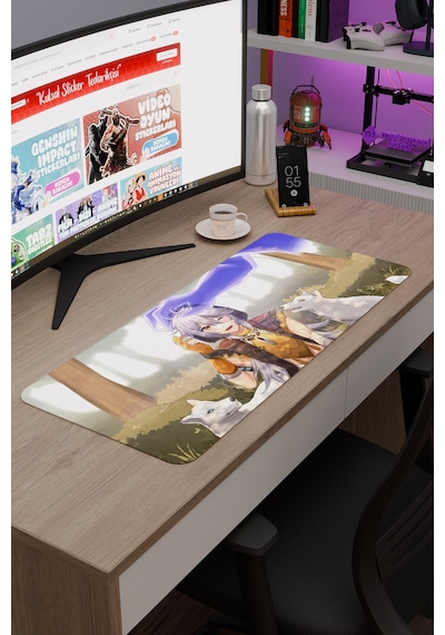 Razor Genshin Impact Anime Oyuncu V1 - 70x30 Xl Gaming Mouse Pad Fare Altlığı