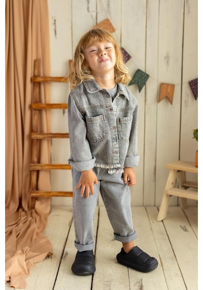 Oliven The Kid Oliventhekid Unisex Kot Ceket Gri Gri