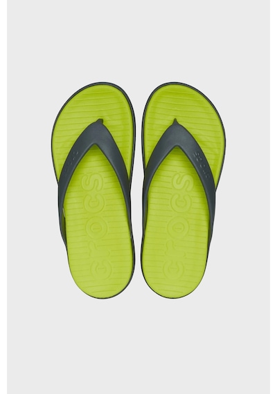 Crocs Coast Flip Logolu Parmak Arası Terlik Erkek Terlik 212035-0gg Gri-sarı