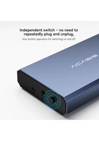 Acasis Ec7351 Pro 10gbps, 3.5"/2.5" Sata Hdd/ssd Uyumlu Adaptörlü Disk Kutusu Ac Ec7351pro