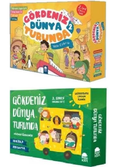 Mavi Kirpi 2. Sınıf Gökdeniz Dünya Turunda 1. ve 2. Set 20 Kitap