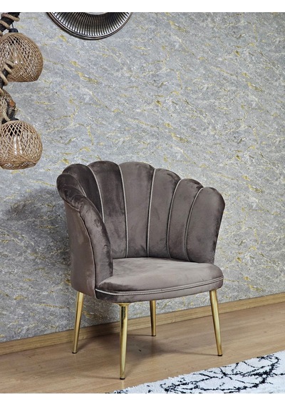 Tekli Papatya Çay Seti Koltuk Gold Sivriltme Ayak, Balkon, Salon 001