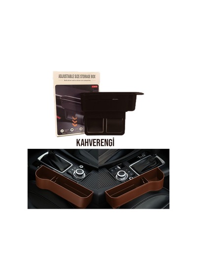 Oto Araç Koltuk Arası Organizer Düzenleyici Kahverengi Glz03509076 1 Adet