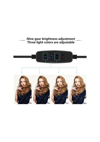 Ring Fill Light Led Selfie Halka Işık 8w 5500k Tripod Akıllı Telefon Youtuber Stand 2 Metre Ayakli