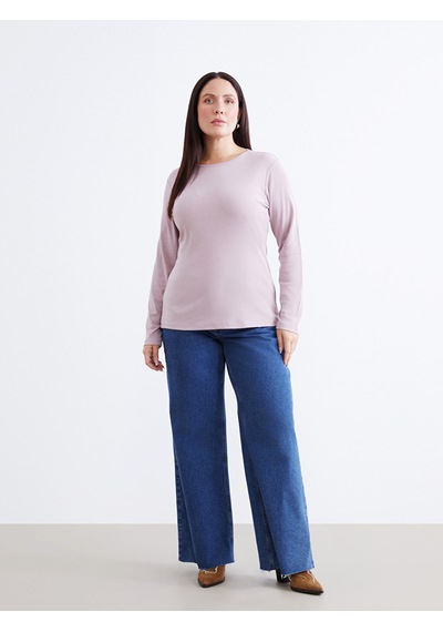Lcw Everyday Lila Bisiklet Yaka Kadın Body