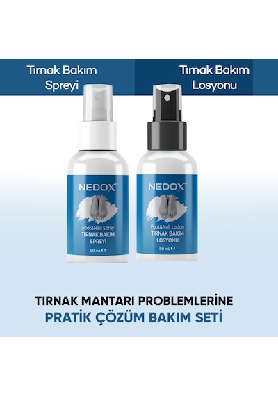 Nedox El Ayak ve Tırnak ı için Pratik Bakım Sprey ve Losyon Seti 2 x 50 ML