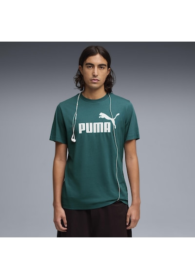 Puma Ess No.1 Logo Tee 682533-41 Tişört Erkek T-shirt Yeşil