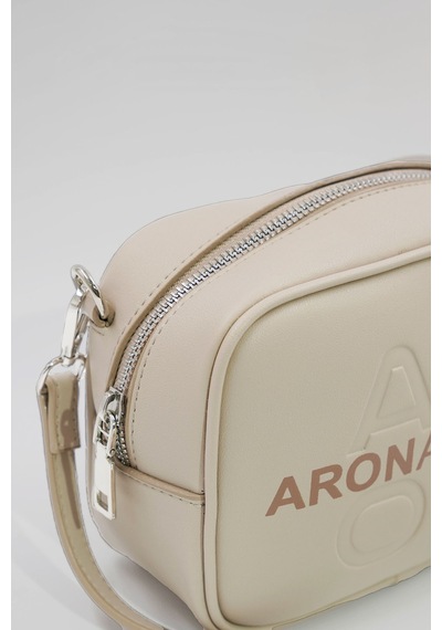 Küçük Boy Crossbody Çapraz Askılı Kadın Omuz Çantası Bej Bej