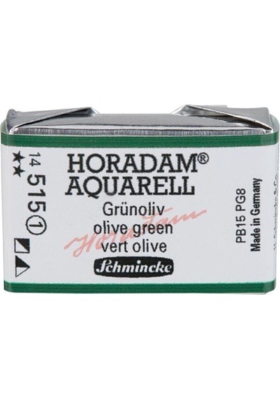 Schmincke : Horadam Aquarell Artist Sulu Boya : Tam Tablet : Seri 1 515 Olive Green