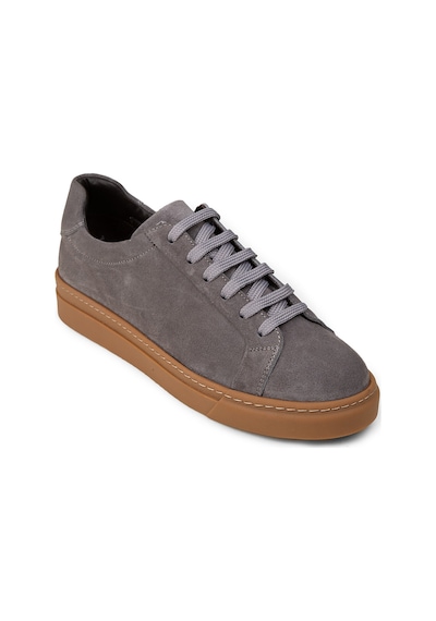 Deery Erkek Gri Hakiki Süet Sneaker Ayakkabı - 02018mgrıc03 Gri