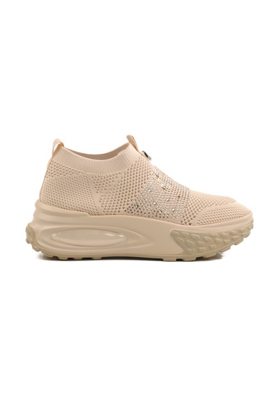 Bej Triko Hafif Kadın Sneaker 25y305-4 Z Bej