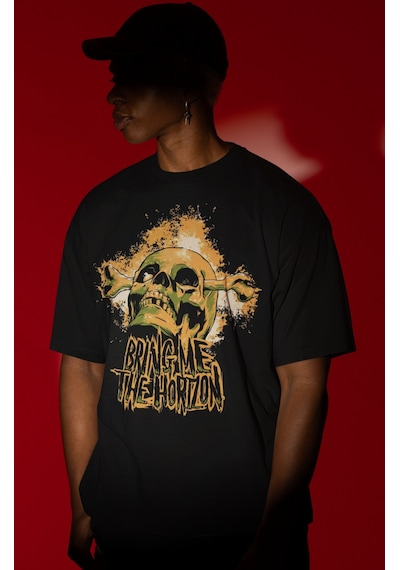 Bring Me The Horizon Rock Metal Müzik Grubu Ön Baskılı Unisex Ove Siyah