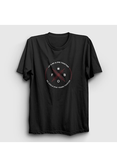 Presmono Unisex Forever Fall Out Boy T-shirt Siyah