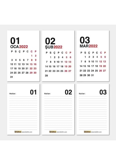 Haftalık Planlayıcı 2027 Masa Takvimi Kraft