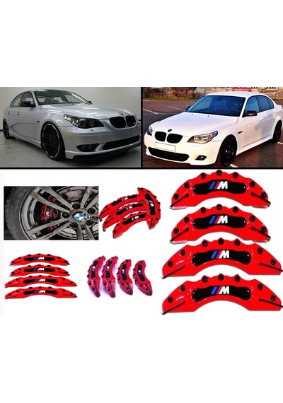 Bmw E60///m Kırmızı 17-18-19-20 Janta Uyumlu 4.lü Kaliper Kapagı