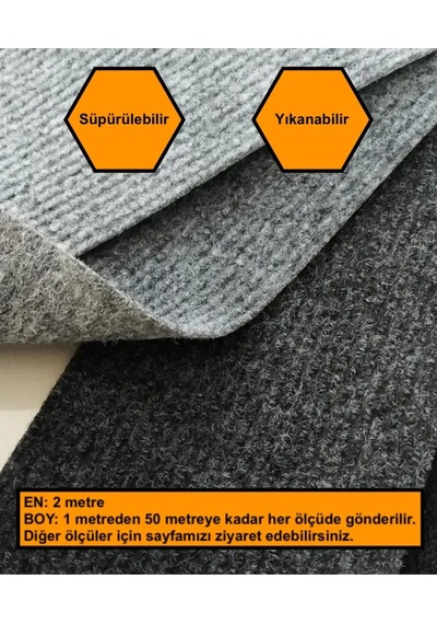 Zemin İçin Rip Halı, Halıflex Zemin Kaplama Halısı, 2x12 Metre