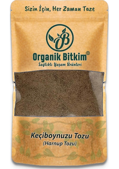 Organik Bitkim Keçiboynuzu Tozu (Harnup Tozu) 1000 G