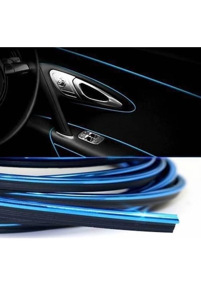 Fiat Linea Araç Içi Nikelaj Mavi 2 Metre Torpido Ip Trim Fitili