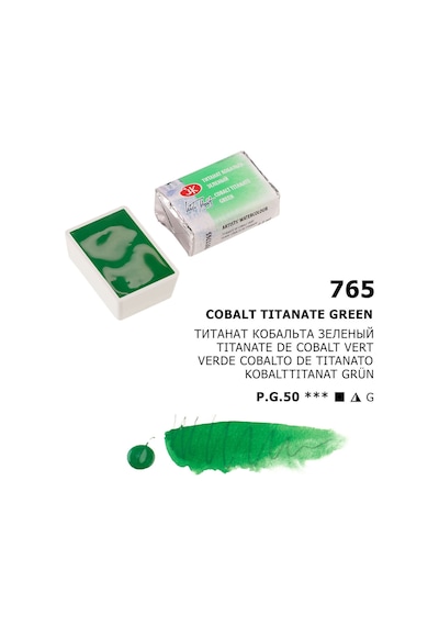St. Petersburg White Nights Extra-fine Tam Tablet Sulu Boya 2.5 ML Cobalt Titanate Green 765