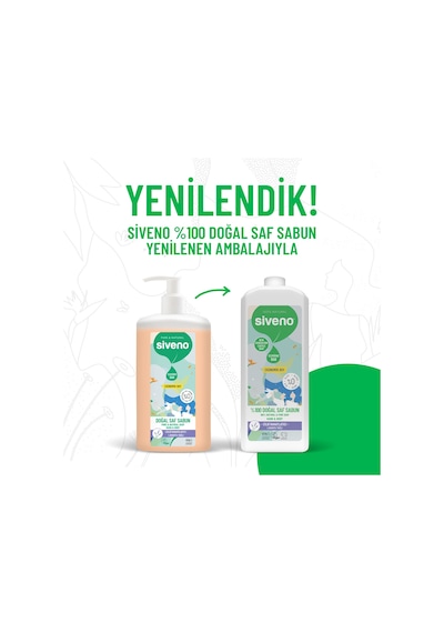 Siveno %100 Doğal Sıvı Kastil Sabun Lavanta Yağlı Cildi Rahatlatıcı Nemlendirici Bitkisel Vegan 1 L
