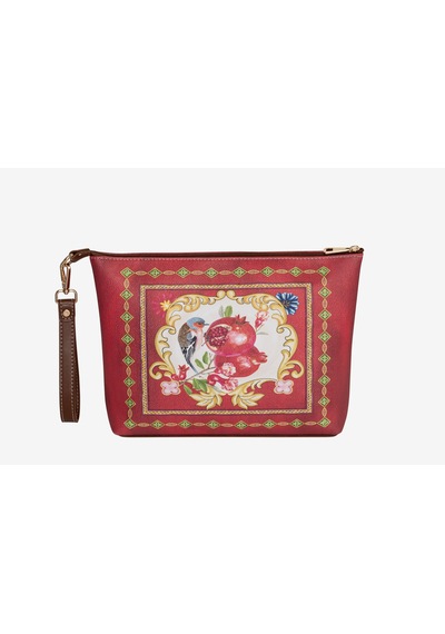 Kırmızı Suni Deri Clutch&portföy Çanta 30x21 Cm