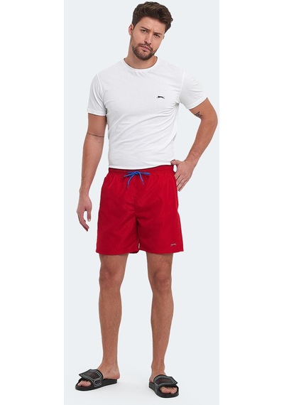 Slazenger RENO Erkek Cepli Deniz Şortu Kırmızı Mayo