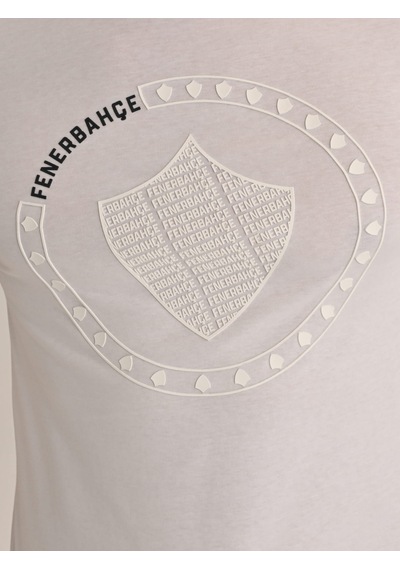 Erkek Trıbun Fenerbahçe Arma Tshırt BEYAZ